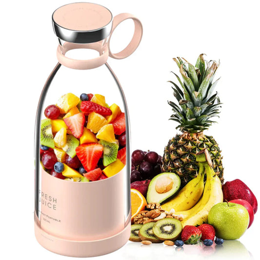 Mini Juicer Blender – USB Electric Smoothie Maker Bottle – 6 Blade, 380ml, for Travel, Gym & Kitchen