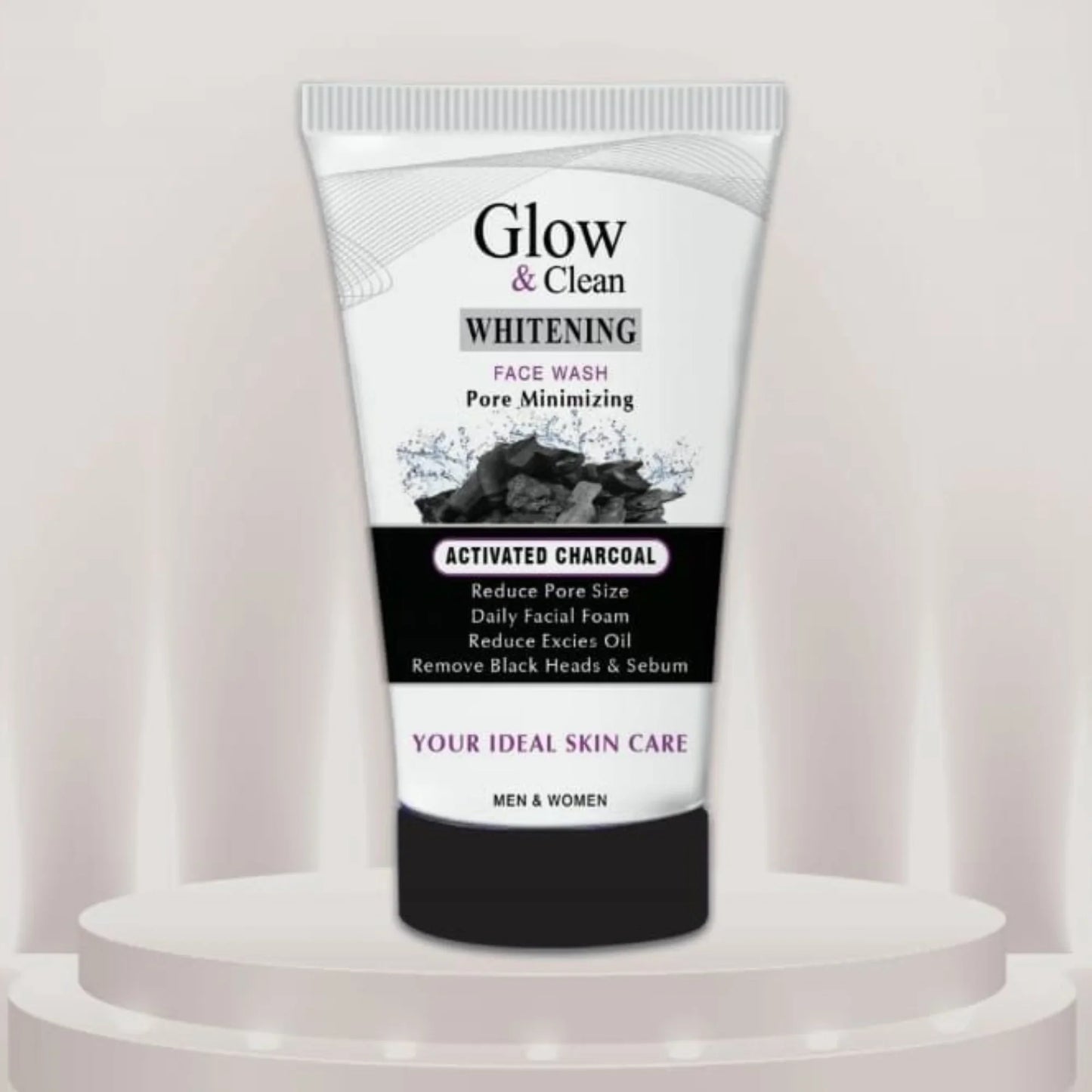 New Arrival Glow & Clean Charcoal Face Wash | Deep Cleansing Oil Control & Pore Care