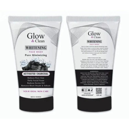 New Arrival Glow & Clean Charcoal Face Wash | Deep Cleansing Oil Control & Pore Care