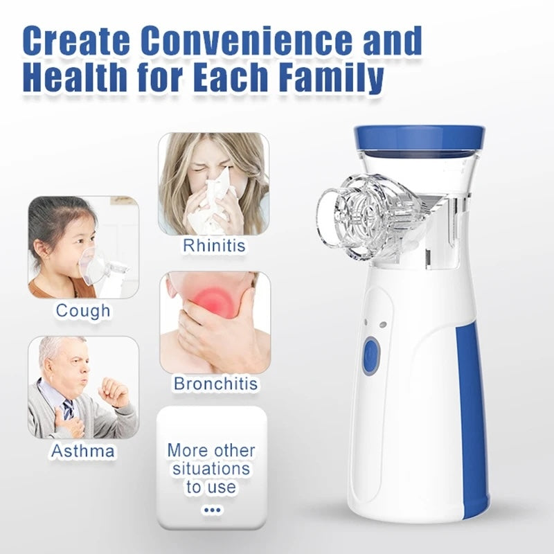 Portable Rechargeable Nebulizer Machine – Breathe Easy, Anytime & Anywhere