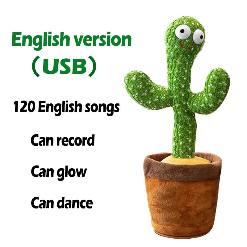 Dancing Cactus Toy – Sings, Dances &amp; Repeats What You Say