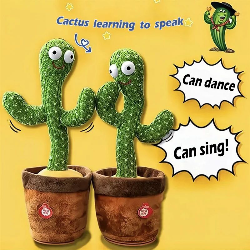Dancing Cactus Toy – Sings, Dances &amp; Repeats What You Say