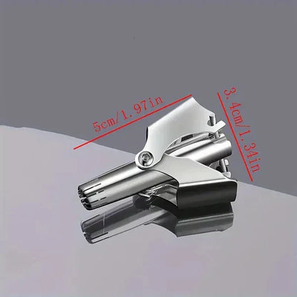 Manual Nose & Ear Hair Trimmer – Stainless Steel, Washable