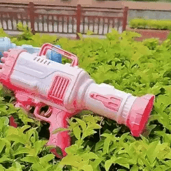 32-Hole Electric Gatling Bubble Gun Machine — Fun Fast Bubbles for Kids