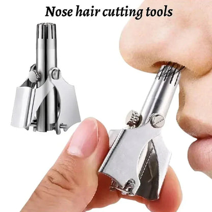 Manual Nose & Ear Hair Trimmer – Stainless Steel, Washable