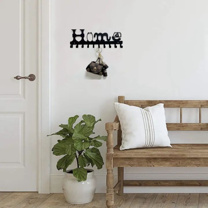 Metal Key Rack Holder – 10 Hooks, Wall Mounted