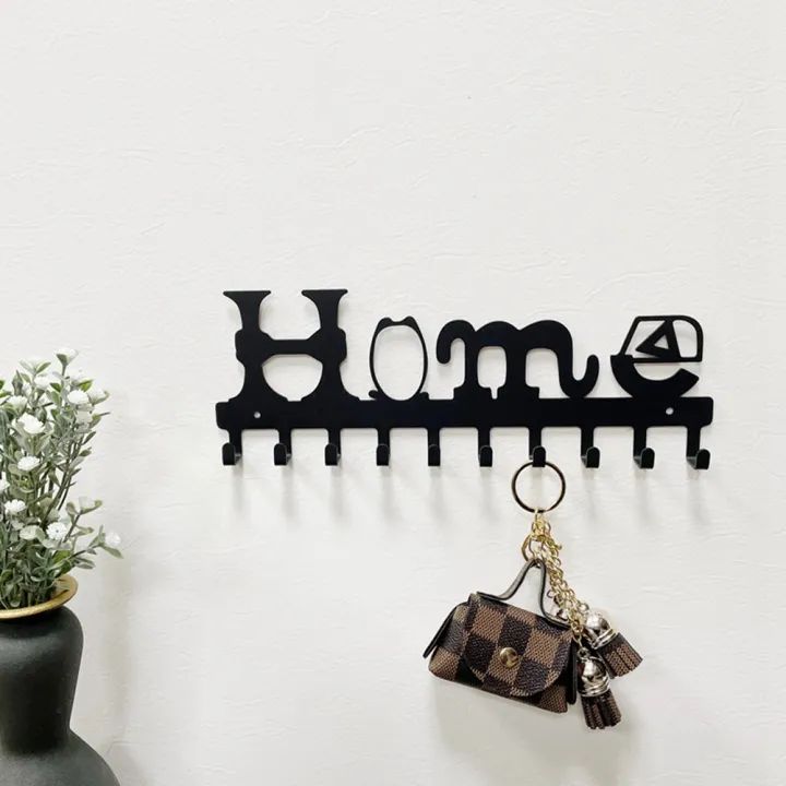 Metal Key Rack Holder – 10 Hooks, Wall Mounted